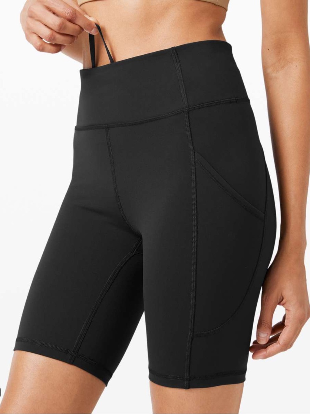 lululemon athletica Invigorate Black High-Rise Shorts with Side Pocket 8”